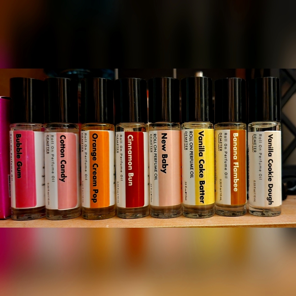 (8) full size Demeter roll on perfume oils